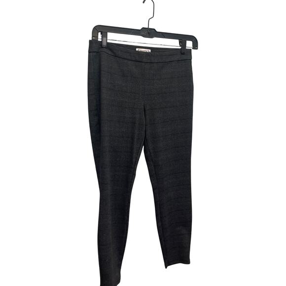 Nanette Lepore Womens Medium Black Gray Plaid Rayon Blend Pull On Pants - Picture 3 of 6